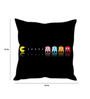 Black Silk 16 x 16 Inch Pac-man Cushion Cover