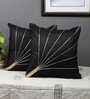 Black Silk Abstract 16x16 inches Cushion Covers (Pack of 2)