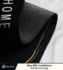 Black Slogan Rubber 24x16 Inches AntiSkid Bath Mat