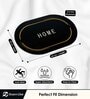 Black Slogan Rubber 24x16 Inches AntiSkid Bath Mat