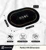 Black Slogan Rubber 24x16 Inches AntiSkid Bath Mats (Pack of 2)