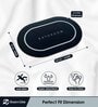 Black Slogan Rubber 24x16 Inches AntiSkid Bath Mats (Pack of 2)