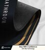Black Slogan Rubber 24x16 Inches AntiSkid Bath Mats (Pack of 2)