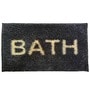 Black Slogan Polyester 22x15 Inches AntiSkid Bath Mat