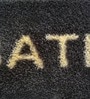 Black Slogan Polyester 22x15 Inches AntiSkid Bath Mat