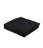 Black Solid Cotton 20x20 Inches Floor Cushion