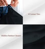 Black Solid 400 TC Cotton Double Sized Duvet Cover