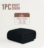 Black Solid 400 TC Cotton Double Sized Duvet Cover