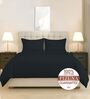 Black Solid 400 TC Cotton Double Sized Duvet Cover
