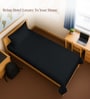 Black Solid 400 TC Cotton Single Sized Bedsheet with 1 Pillow Cover
