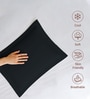 Black Solid 400 TC Cotton Standard Sized 2 Pillow Covers