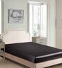 Black Solid 400 TC Satin Queen Fitted Bedsheet with 2 Satin Pillow covers