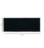 Black Solid Cotton 28x8 Inches Antiskid Stair Mats (1Pc)