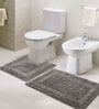 Black Solid Cotton 31.5x20 Inches Max Absorbant Bath Mat