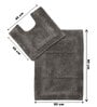 Black Solid Cotton 31.5x20 Inches Max Absorbant Bath Mat