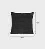 Black Solid Cotton 16 x 16 Inch Cushion Covers (Set of 3)