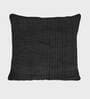 Black Solid Cotton 16 x 16 Inch Cushion Covers (Set of 3)