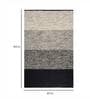 Black Cotton Hand Woven 5 X 7 Feet Dhurrie