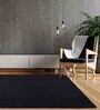 Black Solid Jute 3 ftx5 ft Hand Woven Carpet