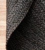 Black Solid Jute 4 ft x 3 ft Hand Woven Carpet