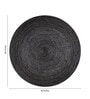 Black Solid Jute 4 ft x 3 ft Hand Woven Carpet