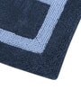 Black Geometric MicroFibre 14x10 Inches Antiskid Bath Mats