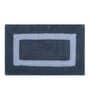 Black Geometric MicroFibre 14x10 Inches Antiskid Bath Mats