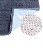 Black Solid MicroFibre 14x10 Inches Antiskid Bath Mats