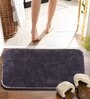 Black Solid MicroFibre 14x10 Inches Antiskid Bath Mats