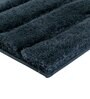 Black Striped MicroFibre 14x10 Inches Antiskid Bath Mats
