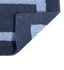 Black Geometric MicroFibre 14x10 Inches Antiskid Bath Mats