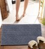 Black Solid MicroFibre 15x10 Inches Antiskid Bath Mats