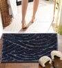 Black Striped MicroFibre 15x10 Inches Antiskid Bath Mats