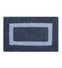 Black Geometric MicroFibre 15x10 Inches Antiskid Bath Mats