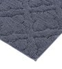 Black Solid MicroFibre 15x10 Inches Antiskid Bath Mats