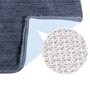 Black Solid MicroFibre 15x10 Inches Antiskid Bath Mats