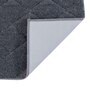 Black Solid MicroFibre 15x10 Inches Antiskid Bath Mats
