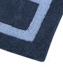 Black Geometric MicroFibre 15x10 Inches Antiskid Bath Mats