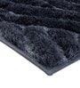 Black Striped MicroFibre 15x10 Inches Antiskid Bath Mats