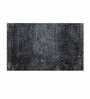 Black Solid Microfibre 30x18 Inches AntiSkid Bath Mat