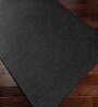 Black Solid Pet Yarn 5 ft x 7 ft Hand Woven Carpet