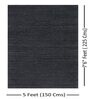 Black Solid Pet Yarn 5 ft x 7 ft Hand Woven Carpet
