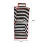 White & Black striped Polyester  Foldable Hanging Cloth Organiser With 2 Shelves