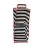 White & Black striped Polyester  Foldable Hanging Cloth Organiser With 2 Shelves