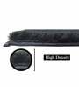 Black Solid Polyester 30x18 Inches AntiSkid Bath Mat
