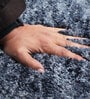 Blue Solid Polyester 36x24 Inches Super Soft Bath Mat