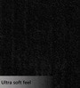 Black Solid Polyester 5 ft x 7 ft Machine made Carpet