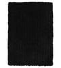 Black Solid Polyester 5 ft x 7 ft Machine made Carpet
