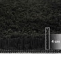 Black Solid Polyester 5 ft x 7 ft Machine made Carpet