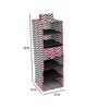 Cupboard Geometric Polyester  Foldable Hanging Cloth Organiser With 4 Shelves
